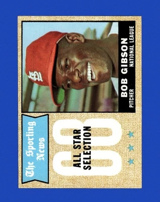 1968 Topps Set-Break #378 Bob Gibson EX-EXCELENTE ESTADO *GMCARDS* - Imagem 1 de 2