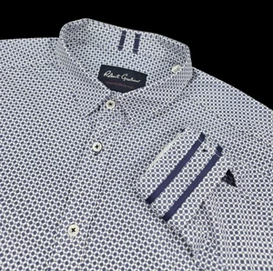 Robert Graham Men's XL Geometric Modern American Soft Stretch Button Down Shirt - Picture 1 of 6