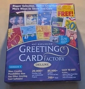 Art Explosion Greeting Card Factory Deluxe Version 5 Old Version - Picture 1 of 5