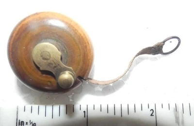 VINTAGE TREEN BOXWOOD ? SEWING MINIATURE TAPE MEASURE - Image 1 of 4