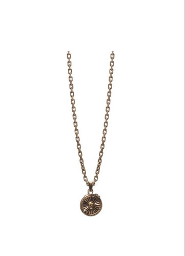 Collana con moneta serpente Alexander McQueen ciondolo scheletro oro antico