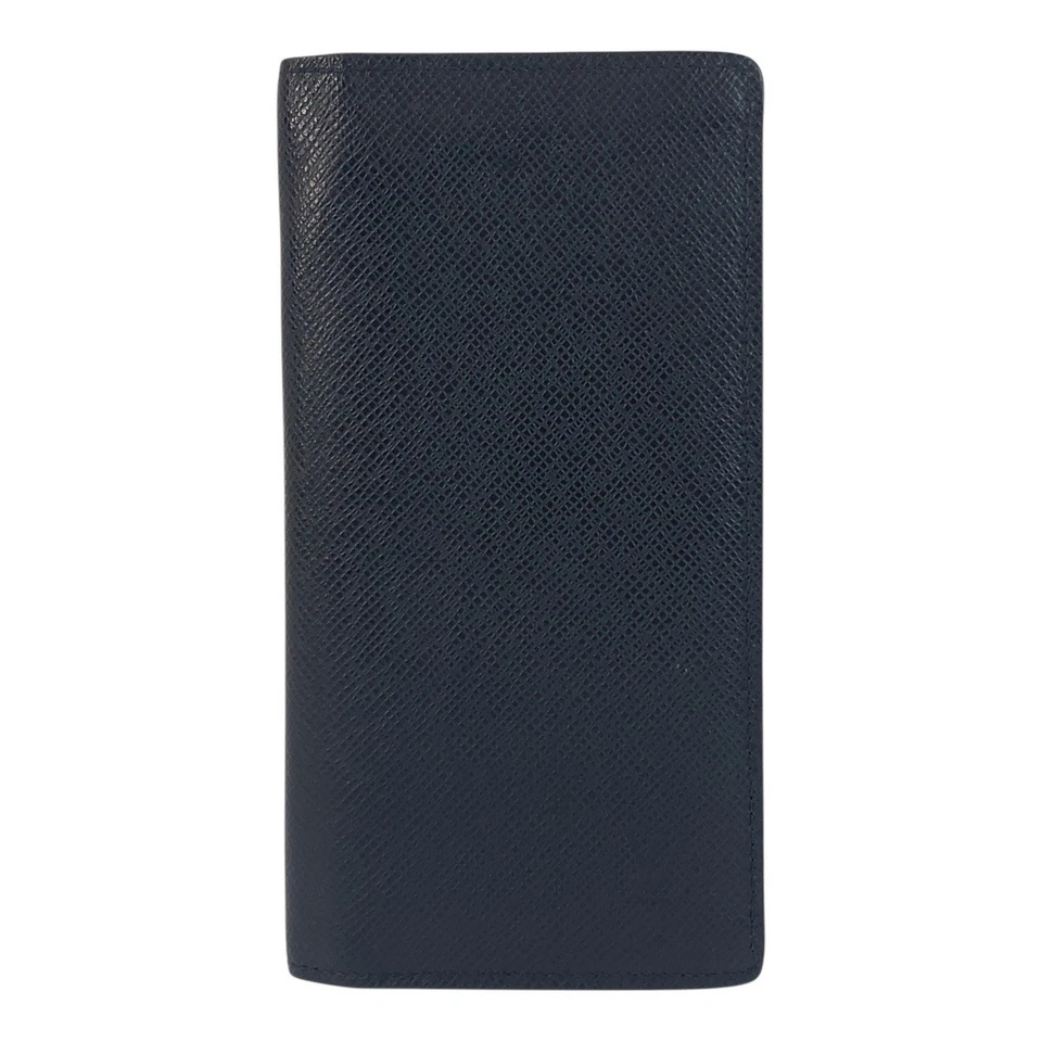 LOUIS VUITTON Taiga Porte-Feuille Brazza M30502 purse Long Wallet Blue Marine - Image 1 of 4