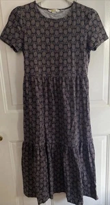 Boden Emma Tiered Jersey Midi Dress in Navy Paisley 2P - Picture 1 of 11