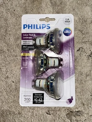 Philips LED Indoor Flood Light Dimmable Bright White 50w Replacement GU10 Base - Image 1 of 2