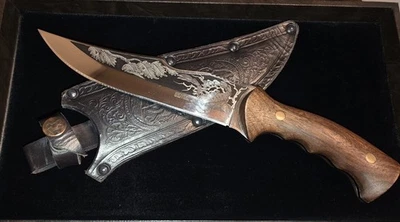 Cuchillo Escorpión Kizlyar Hoja Fija Táctico Caza Camping con Estuche de Cuero Foto 1 de 4