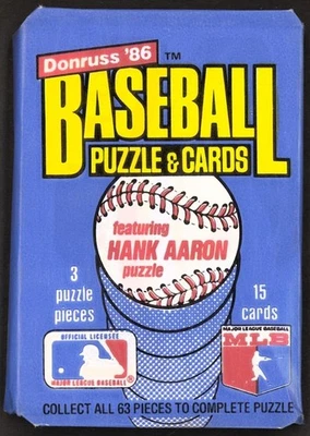 1986 Donruss Baseball Sealed Wax Pack - Jose Canseco RC? Fred McGriff RC? - Image 1 of 2