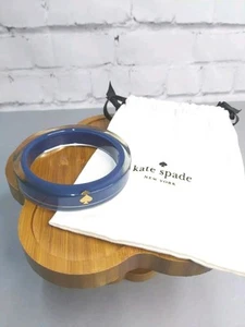 Kate Spade New York Navy Blue/Clear Lucite Acrylic Bangle With Gift Bag - Picture 1 of 10