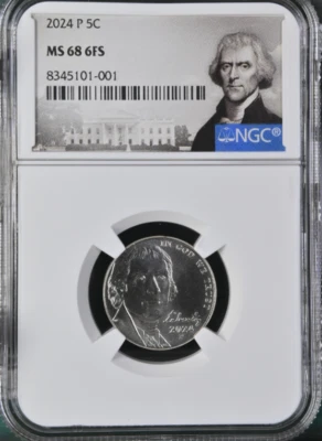 2024 P Jefferson Nickel 5¢ NGC MS 68 6FS - Image 1 of 2