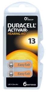 60 x Duracell Activair Hörgerätebatterien 13 Hearing 10 x 6er Blister - Bild 1 von 1