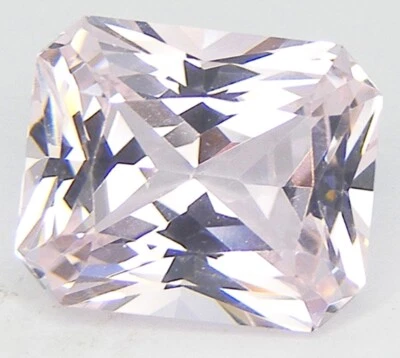 7.16CT. EXCELLENT RADIANT12x10 MM. NANOCRYSTAL LIGHT PINK SPINEL LAB CREATED GEM - Image 1 of 3