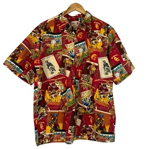 Camisa de campamento hawaiana roja troyanos Reyn Spooner SC Tradición de campeones para hombre L - Imagen 1 de 6