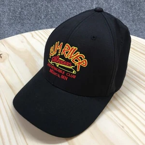 Rum River Port Authority Baseball Hat Men Black S-M Curved Brim Embroidered Logo - Picture 1 of 13