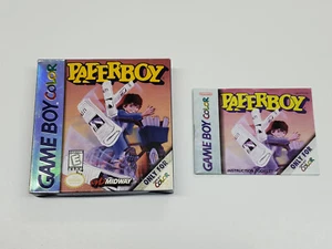 Caja de color y manual auténtica de Nintendo Game Boy primera impresión Paperboy * - Imagen 1 de 24