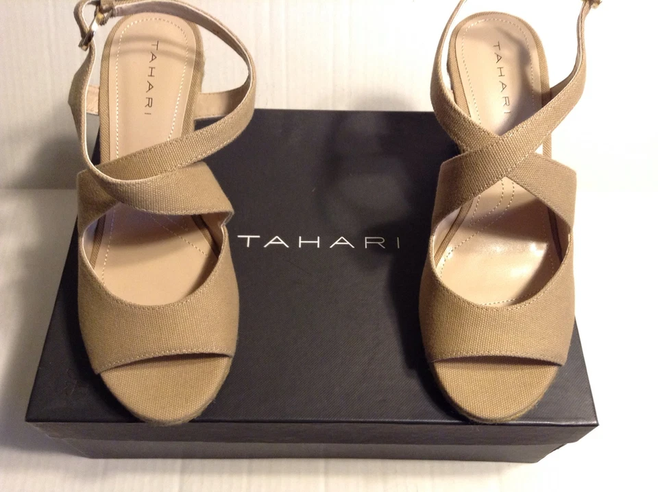 Очаровательный Тахари новый W коробка натуральный холст клинья размер 7B - Изображение 1 из 4