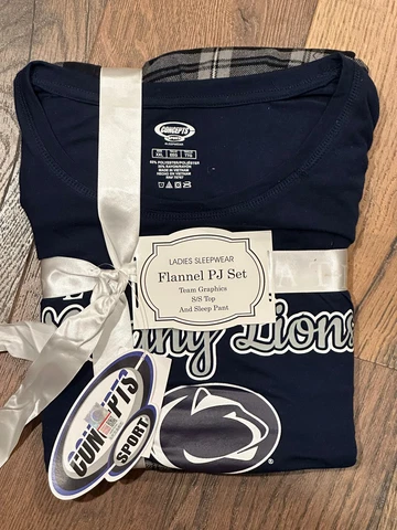 Penn State Nittany Lions Women's T-Shirt & Flannel Pants Sleep Set Size XXL Cover