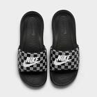 Womens Nike Victori One Print Slides Sandals Black White Cn9676 006 Checker
