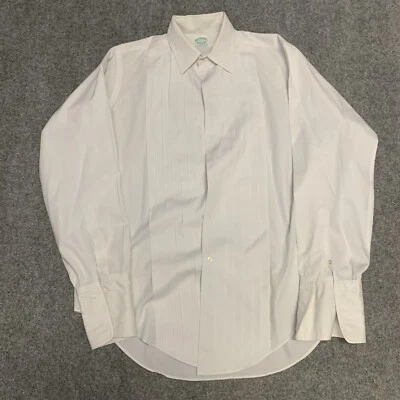 Brooks Brothers White Mens Slim Fit Tennis Collar Tuxedo Shirt 15.5 - Image 1 of 4