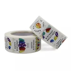 50 Colourful Happy Birthday Stickers Gift Wrapping Stickers Craft Scrapbook DYI - Picture 1 of 4