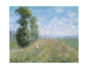 Meadow With Poplars 1875, Claude Oscar Monet, Wall Decor Art Print 11" x 14"2807 - Picture 1 of 2
