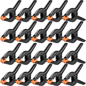 20 Packs 3.5 Heavy Duty Plastic Spring Clamps for Crafts and Woodworking - Picture 1 of 8