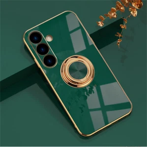 Ring Holder Stand Plating Slim Case For Samsung Galaxy A06/A16 5G/A26/A36/A55 - Picture 1 of 17