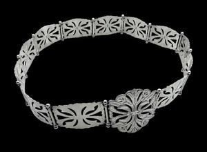 Antique Edwardian Sterling Silver Belt - Birmingham 1907 - Picture 1 of 7