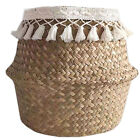 Woven Straw Basket Hand Weaving Foldable Woven Storage Basket For Bedroom