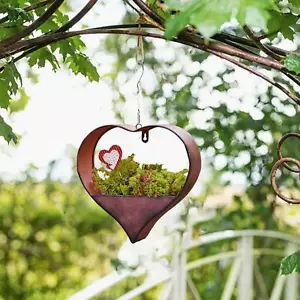 Heart Shape Hanging Planter Balcony Yard Flower Pot Flower Vase Plant Hanger - Picture 1 of 7