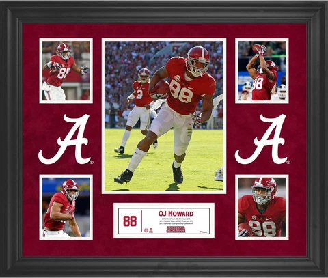 O.J. Howard Crimson Tide Framed 23" x 27" 5-Photo Collage - Fanatics Cover