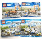 Lego 30352 30357 City Police Traffic Patrol Car Road Worker Construction Set X4