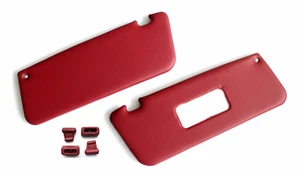 Mercedes-Benz W107 (R107) - Parasoles (Par) + Clips, BORGOÑA, NUEVO - Imagen 1 de 8