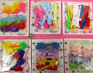 LOT OF 2 PACK--3.5" LONG OPEN SIZE GIRL'S HAIR BARRETTES,PONYHOLDER.PLASTIC - Picture 1 of 7