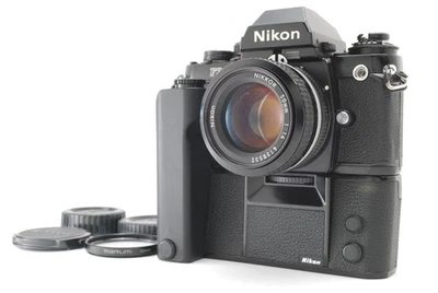 [Casi COMO NUEVA] Nikon F3 nivel de ojos 35 mm cámara fotográfica Ai 50 mm f/1,4 lente MD-4 JAPÓN Foto 1 de 4
