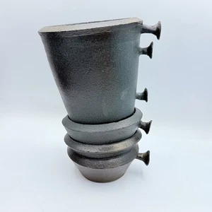 Interesting Modern Abstract Pipes Ceramic Studio Pottery Vase 9 1/2" Tall Signed - Picture 1 of 7