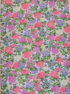 Cranston Print Works Pink Blue Purple Hydrangea Floral Quilting Fabric 1.8yds - Picture 1 of 2