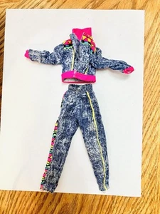 Barbie Vintage Denim Weekend Style Acid Wash Jacket Pants Set - Picture 1 of 7
