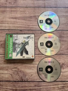 Final Fantasy VII 7 Playstation 1 PS1 ohne Handbuch 3 Disc getestet Hülle beschädigt - Bild 1 von 12