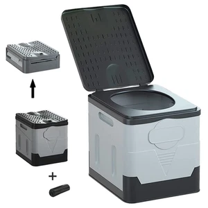 Inodoro Portátil para Camping, Exterior Impermeable Viaje Plegable Inodoro, Camping Po - Imagen 1 de 12