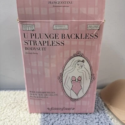 Women Backless U Plunge Bra Bodysuits Shapewear XL Nude (See Photos) - Image 1 of 4