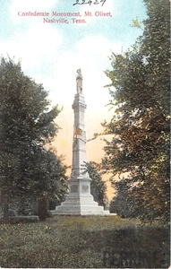 c.1910 Confederate Monument Mt. Olivet Nashville TN postcard Civil War - Picture 1 of 2