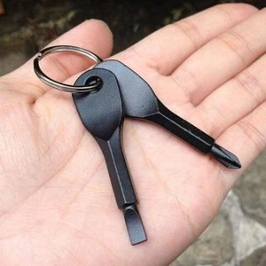 Portable Travel Camping Hiking Pocket Gear Key Screwdriver Tool Keyring FI - Picture 1 of 14
