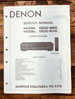 Denon Dcd-980 Dcd-970 Cd Player Service Manual *Original*