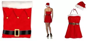 Miss Weihnachtsmann Kleid Kostüm Weihnachtskostüm Damen Xmas Party Sexy Outfit - Bild 1 von 1