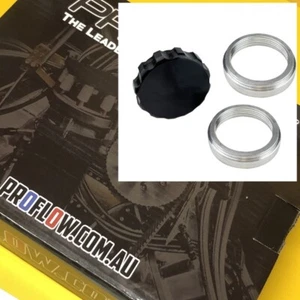 1.5" Aluminium male screw cap + Steel weld on base Black billet PFE460-24BK - Picture 1 of 2