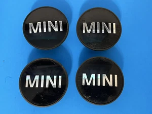 BMW MINI COOPER GENUINE FACTORY ORIGINAL OEM CENTER CAPS 686109201 SET OF 4 - Picture 1 of 9
