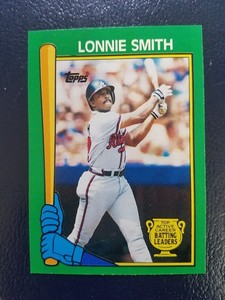 Lonnie Smith Atlanta Braves 1990 Topps Active Career Batting Leaders