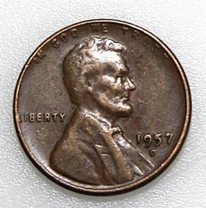 1957-D Lincoln Wheat Penny Obverse Mint Errors (L) Liberty & (1957) Date - Picture 1 of 4