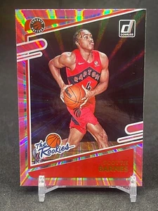 SCOTTIE BARNES 2021 DONRUSS **PINK LASER** THE ROOKIES ROOKIE RC - SP 🔥RAPTORS - Picture 1 of 1