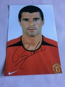 ROY KEANE Manchester United Champions League winner signed photo 8x12 + ACOA - Picture 1 of 1