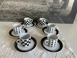Eduscho Cafissimo Espresso Mokka 6 Tassen + Untertassen Kaffee Kaffeegedeck - Bild 1 von 5